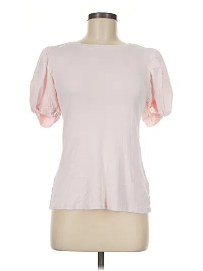 Pre-owned 1.state Short Sleeve Top Pink Sweetheart Neckline Tops