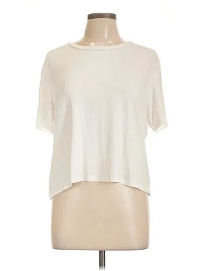 Pre-owned 1.state Short Sleeve Turtleneck In Ivory