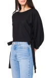 1.state Side Tie Top In Rich Black