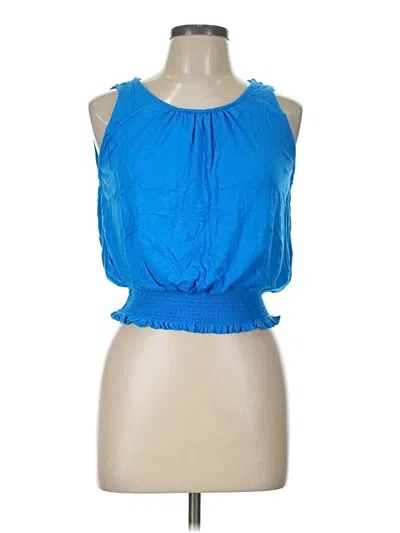 Pre-owned 1.state Sleeveless Blouse In Blue