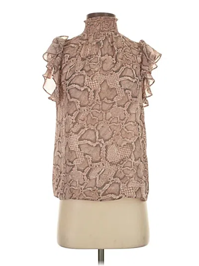 Pre-owned 1.state Sleeveless Blouse In Brown