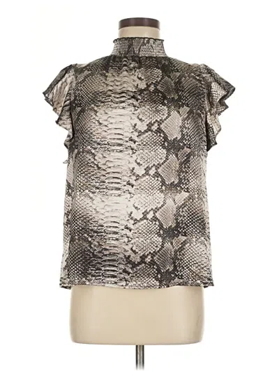 Pre-owned 1.state Sleeveless Blouse In Silver