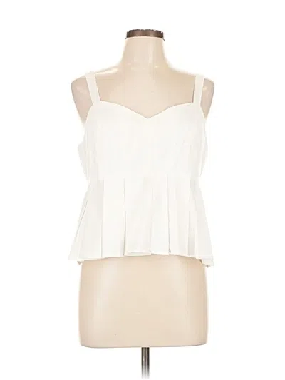 Pre-owned 1.state Sleeveless Blouse In White