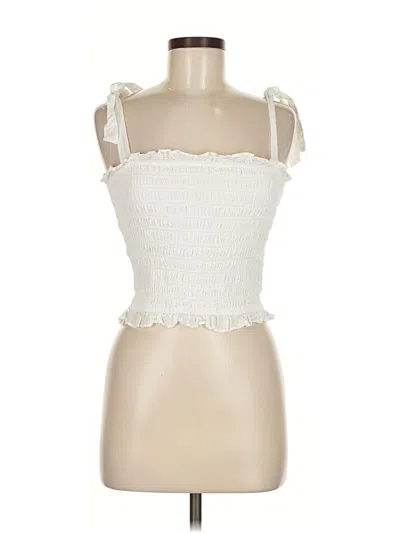 Pre-owned 1.state Sleeveless Blouse In White