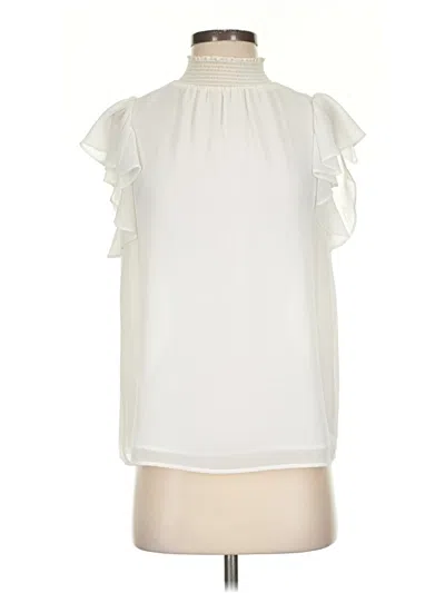 Pre-owned 1.state Sleeveless Blouse In White