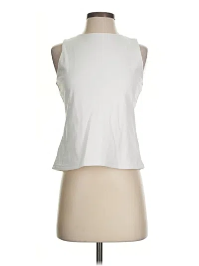 Pre-owned 1.state Sleeveless Blouse In White