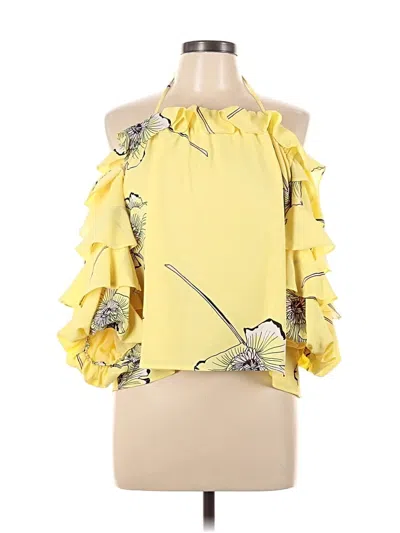 Pre-owned 1.state Sleeveless Blouse In Yellow