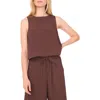 1.state Sleeveless Boxy Twill Top