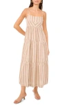 1.state Sleeveless Tiered Maxi Dress In Neutral