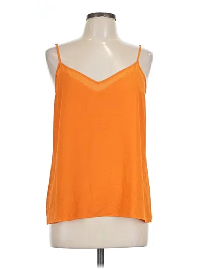 Pre-owned 1.state Sleeveless Top Orange Halter Neckline Tops