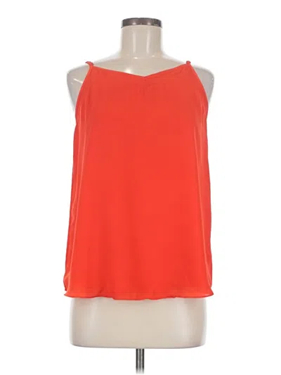 Pre-owned 1.state Sleeveless Top Orange Halter Neckline Tops