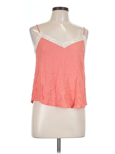 Pre-owned 1.state Sleeveless Top Orange Halter Neckline Tops