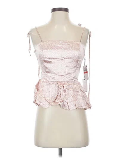1.state Sleeveless Top Pink Strapless Neckline Tops