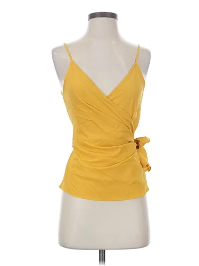 Pre-owned 1.state Sleeveless Top Yellow Halter Neckline Tops