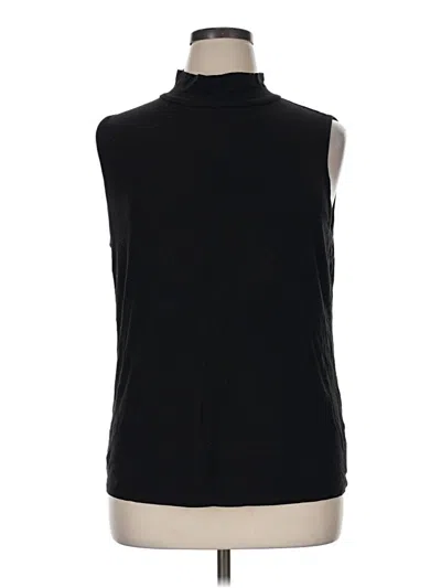 Pre-owned 1.state Sleeveless Turtleneck In Black