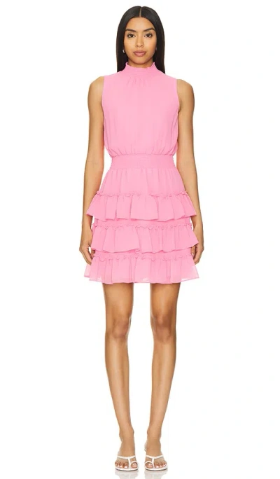 1.state Smocked Neck Dress With Ruffles In Island Bloom | ModeSens
