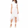 1.state Smocked Waist High-low Midi Dress In White In White