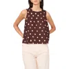 1.state Crewneck Linen-blend Tank