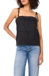 1.state Square Neck Tie Strap Camisole In Black