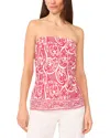 1.state Date Paisley Print Strapless Top In Magenta