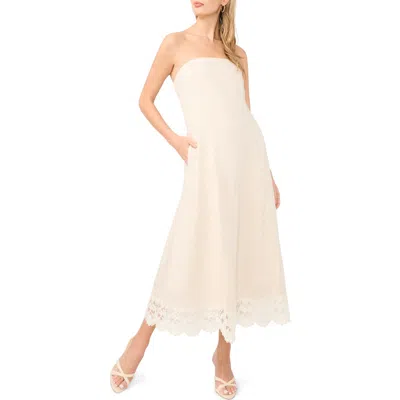 1.state Strapless Midi Dress In Gray