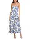 1.state Strapless Smocked Back Maxi Dress