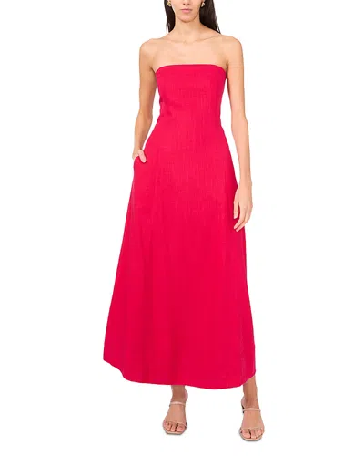 1.state Strapless Smocking Panel Dress In Magenta
