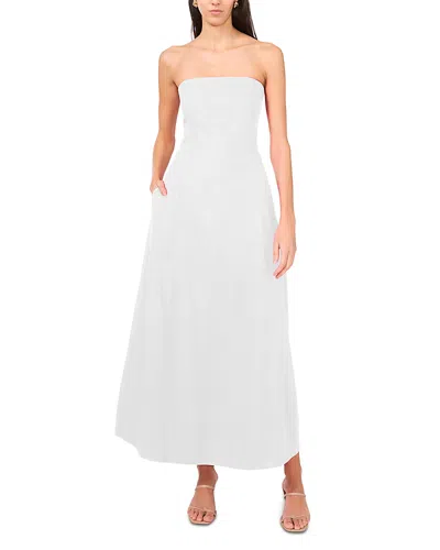 1.state Strapless Smocking Panel Dress In Ultra White