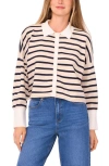 1.state Striped Button Front Sweater In Multi