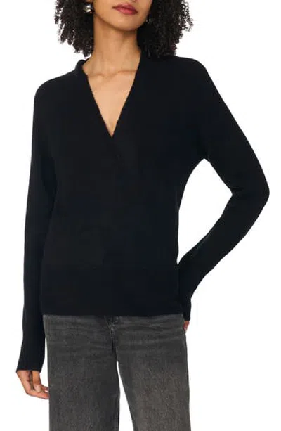 1.state Surplice V-neck Sweater In Black