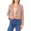 1.state Tailored Crop Blazer In Brown