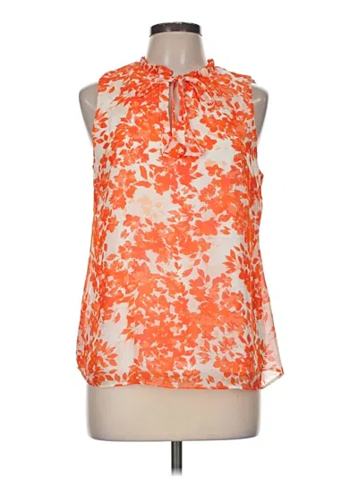 Pre-owned 1.state Tank Top Orange Tie Neck Tops