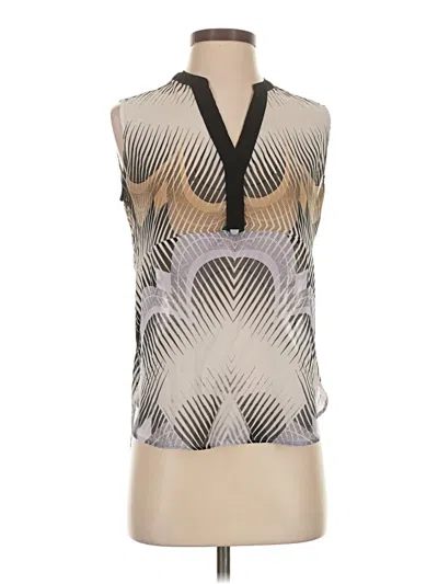 Pre-owned 1.state Tank Top Silver Halter Neckline Tops