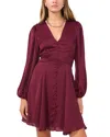 1.state Textured Mini Dress In Currant Red