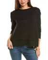 1.state Women's Long Sleeve Cozy Wrap Back Sweater In Black
