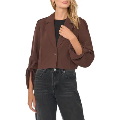 1.state Tie Cuff Trench Jacket In Brown