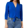 1.STATE TIE FRONT BLOUSE IN YACHT BLUE