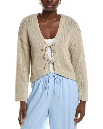 1.state Tie Front Cardigan In Brown