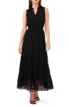 1.state Sleeveless Tie Neck Maxi Dress In Rich Black