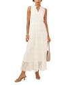 1.STATE TIE NECK TIERED MAXI DRESS