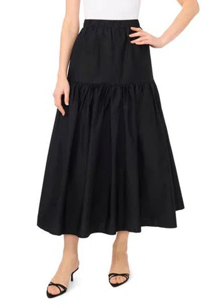 1.state Tiered Cotton Maxi Skirt In Black