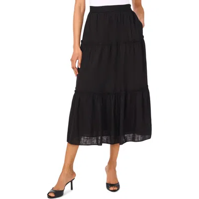 1.state Tiered Maxi Skirt In Rich Black