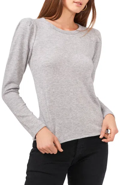 1.state Top Women's Silver Heather Long Sleeve Crew Neck Pullover Jzz300