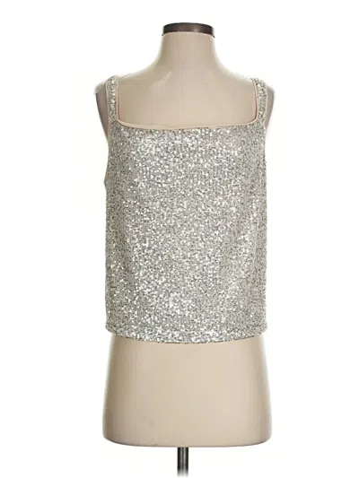 Pre-owned 1.state Tube Top Silver Strapless Neckline Tops