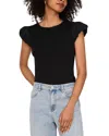 1.state Tulip Sleeve Knit Tee In Rich Black