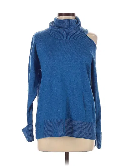 Pre-owned 1.state Turtleneck Sweater In Blue