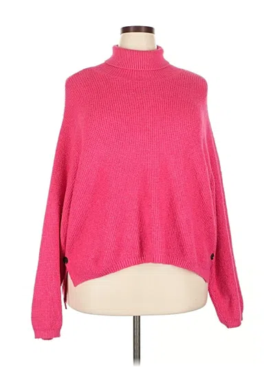 Pre-owned 1.state Turtleneck Sweater In Pink