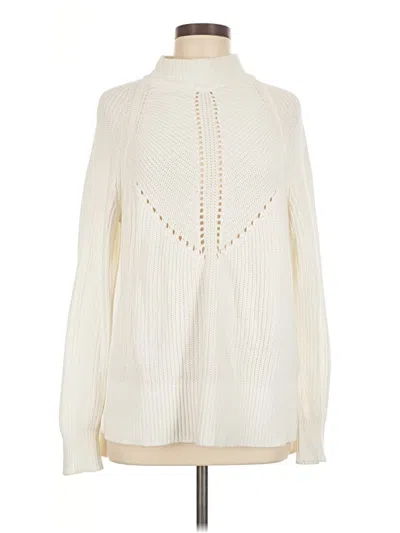 Pre-owned 1.state Turtleneck Sweater In White