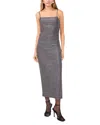 1.state Women's Metallic Twist-back Midi Dress In Rich Black