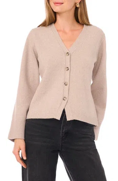 1.state V-neck Button Front Cardigan In Neutral